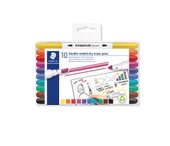 Double-ended dry erase pens, 10pcs
