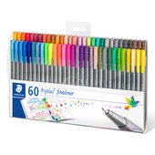 STAEDTLER Triplus Fineliner Pens - 0.3mm Tip, 10 Assorted Colors, Triangular Ergonomic Design