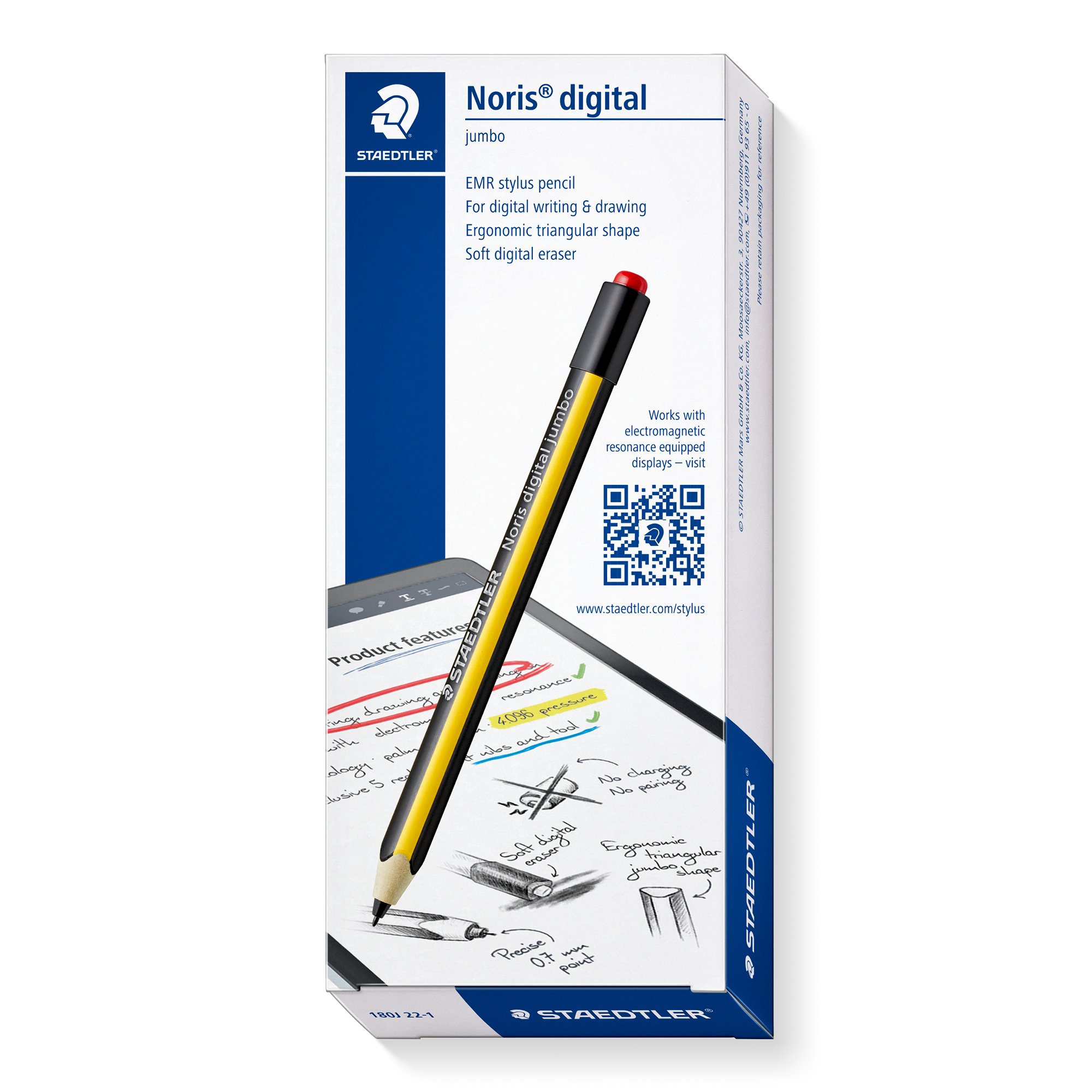 Mars digital Jumbo 180J 22 タッチペン+マグネット Amazon.co.jp: Staedtler Mars Digital Jumbo 180J 22nd EMR Stylus