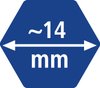 Crayon diameter hexagonal