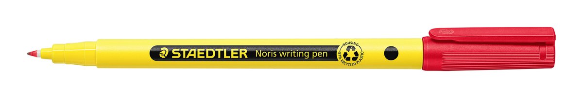 STAEDTLER Noris Schrijfpen Fineliner – 10 Stuks, 0,6 Mm, Delfts Blauw, Van 97% Gerecycled Plastic, Ideaal Voor School En Kantoor 6 miniatura