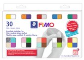 Set de couleurs dans une boîte en carton avec 30 demi-blocs (couleurs assorties)