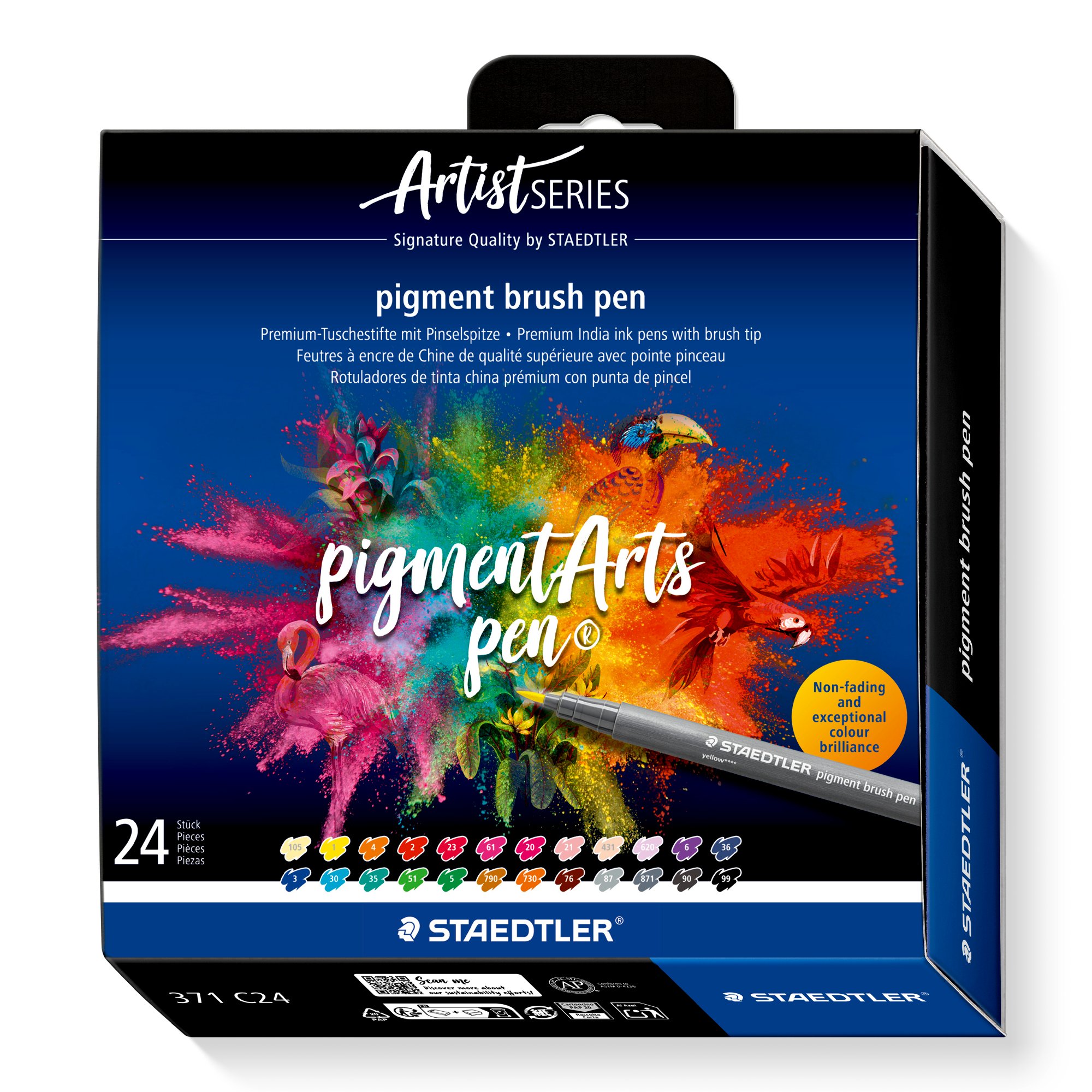 pigment brush pen 371 - India ink pen with brush tip | STAEDTLER