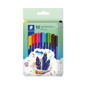 Cardboard box containing 10 triplus color in assorted colours