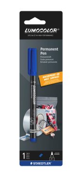 Blister contenant 1 marqueur permanent bleu pointe M