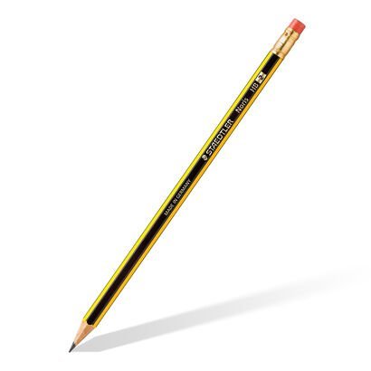 School Carpenter 12 x Staedtler Noris HB Pencils Eraser Rubber Tip Drawing 