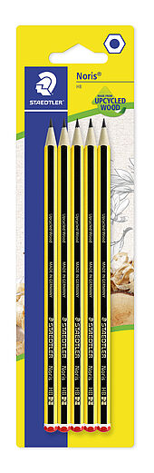 Blisterkarte mit 5 Bleistiften HB