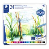 STAEDTLER® 146 10C Metalletui mit 24 Aquarellstiften in sortierten Farben