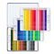 Metal case containing 72 coloured pencils in assorted colours