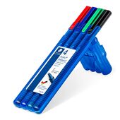STAEDTLER box containing 4 triplus ball in assorted colours, line width F