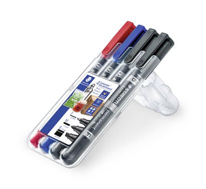 STAEDTLER box containing 3 x 348 and 1 x 348 B in assorted colours, Home Edition