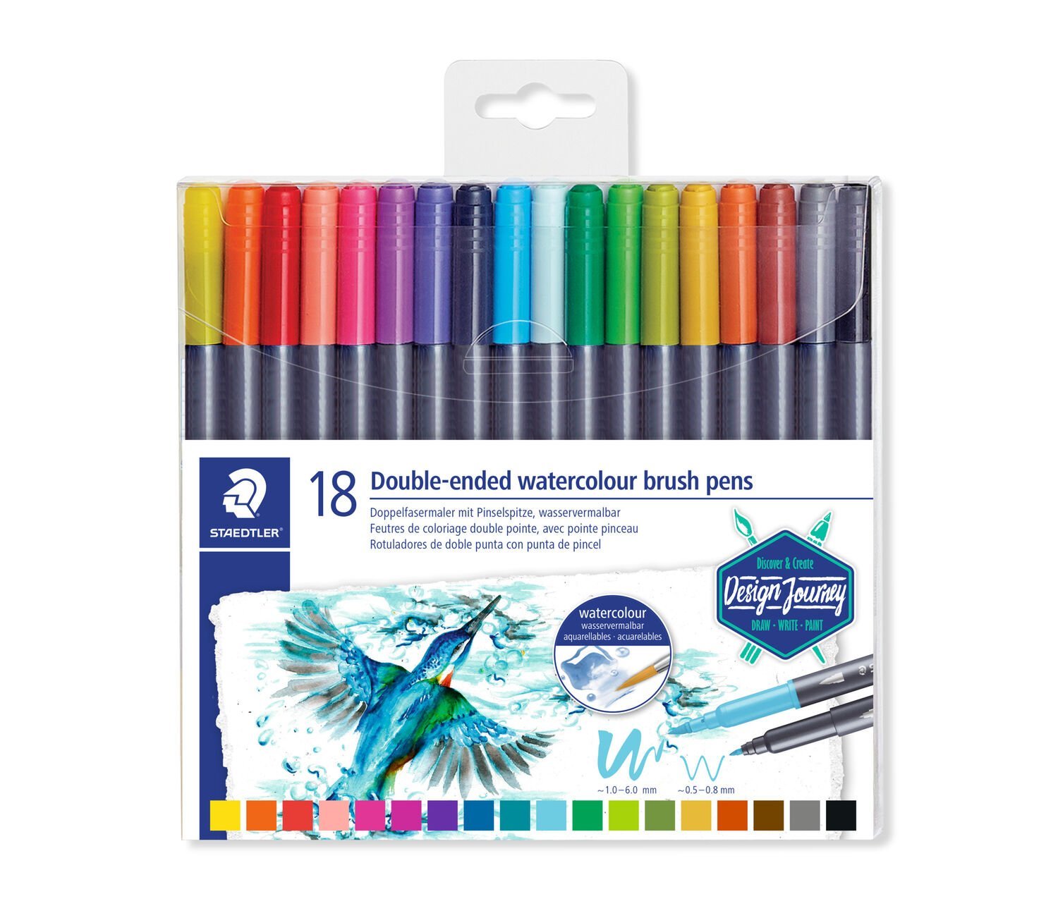 STAEDTLER® 3001 - Double-ended watercolour brush pen