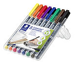 STAEDTLER box containing 8 Lumocolor permanent in assorted colours