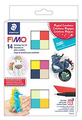 Colour Pack ''Magical Creatures'' in cardboard box with 12 half blocks, 1 permanent marker, 1 modelling tool, instructions