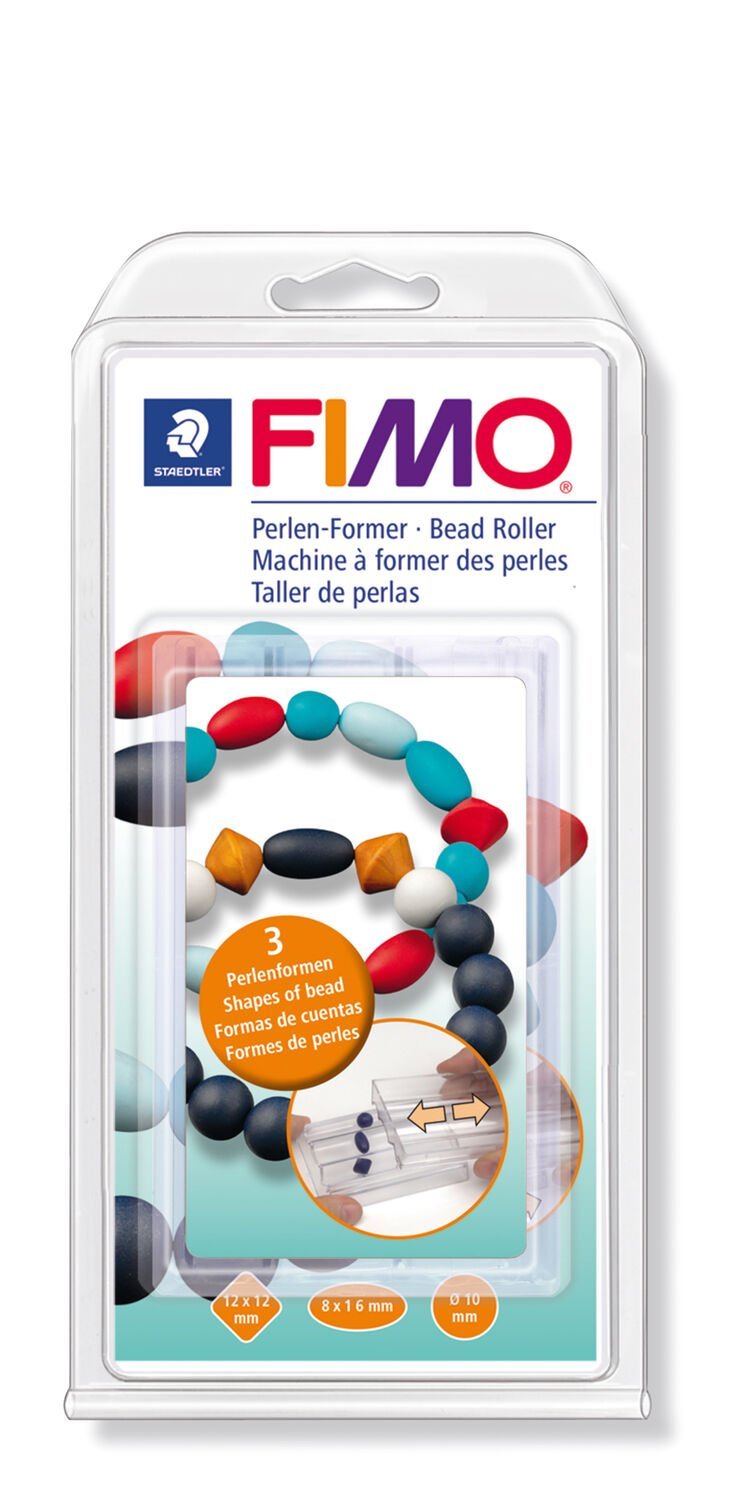 Conjunto contendo bead roller, 3 formatos de pérolas diferentes: bicone (11 x 11 mm), oval (8 x 16 mm) e redonda (11 mm), inclui folheto detalhado