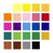 Kartonnen etui bevat 24 waskrijtjes in geassorteerde kleuren