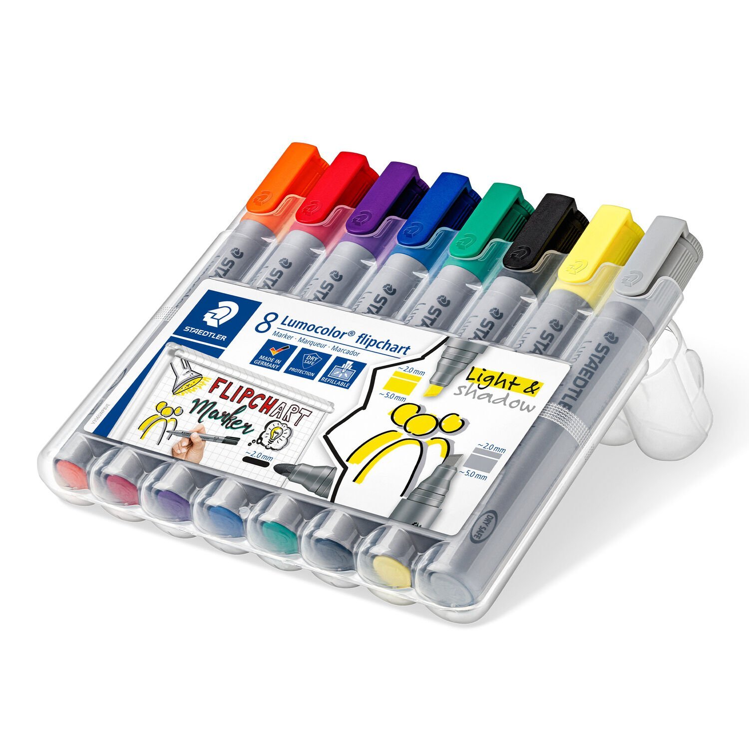 STAEDTLER box containing 6 x 356 and 2 x 356 B in assorted colours