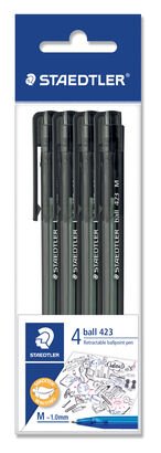 Polybag containing 4 ballpoint pens M, black