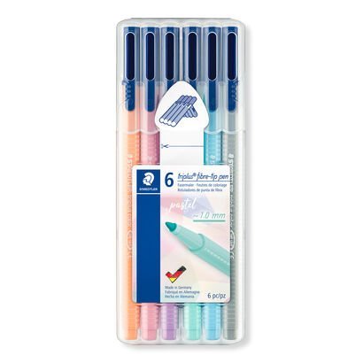 Staedtler Triplus Fibre Tip Pens SB6CS1 Pack of 6 Neon Colours 