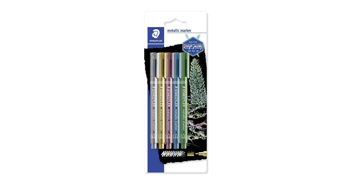 Staedtler Metallic Marker 8323 - Marqueur Métallique Vert Pointe 1, 2 Mm