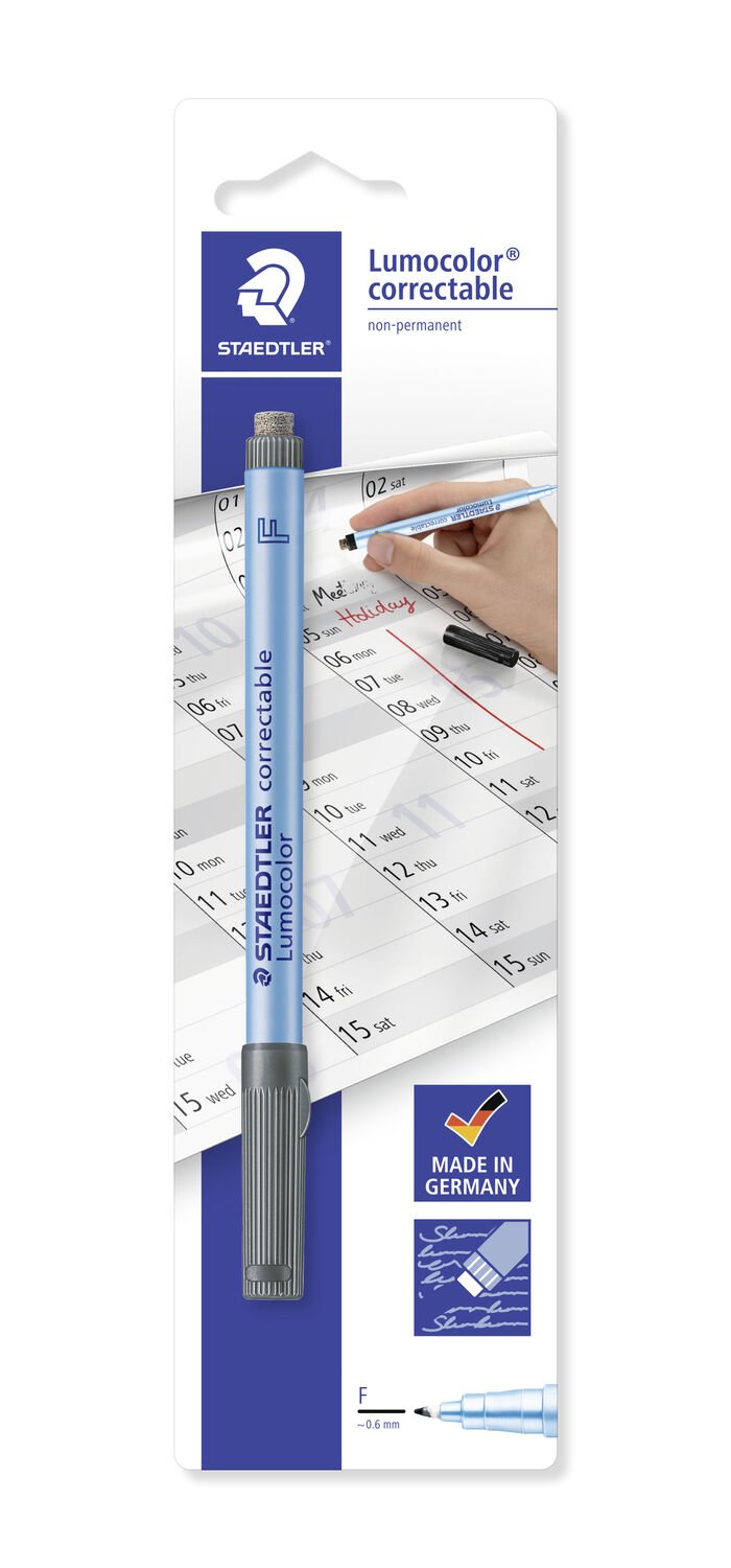 Staedtler Lumocolor Correctable Marker Pen - Fine - Blue
