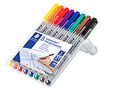 STAEDTLER box containing 8 Lumocolor non-permanent in assorted colours