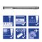 Blistercard containing 3 pigment liner black in assorted line widths (0.3, 0.5, 0.7) and 1 eraser Mars plastic 526 53, 1 sharpener 510 10, 1 blacklead pencil 100-2B for free