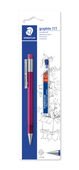 graphite 777 Blister d''un porte-mine 777 05 ,couleurs assorties (-33, -61, -8) + 1 étui de mines 250 05-HB