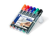 Staedtler Permanent Fine Point Map Markers, Assorted Colors (4