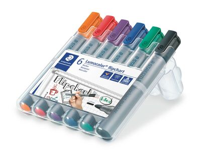 STAEDTLER box con 6 Lumocolor flipchart in colori assortiti
