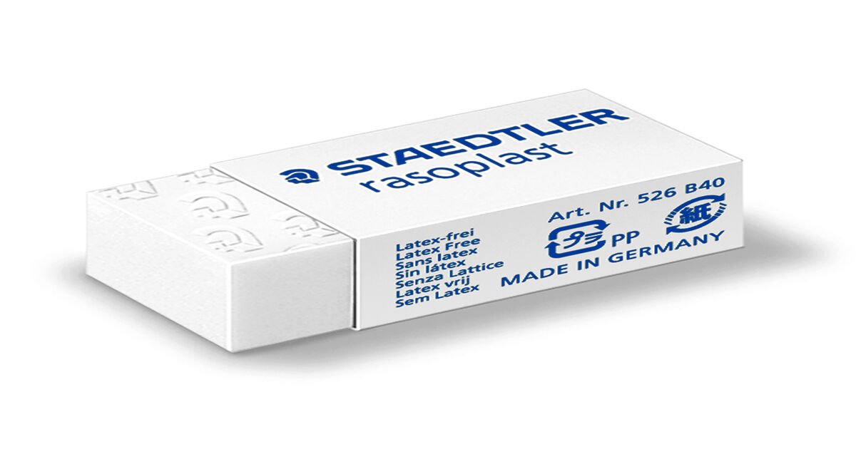 Staedtler Rasoplast High Polymer White Eraser Box of 40 526 B40 