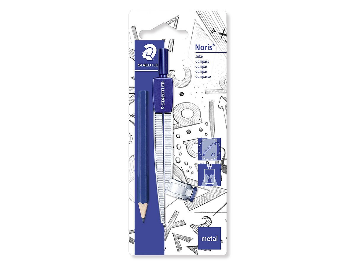 Compasso escolar de precisão Staedtler - 550 6002 BT 1 UN