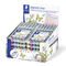 STAEDTLER box containing 6 pigment liner in assorted colours (yellow, fuchsia, light blue, light green, light brown, grey), line width approx. 0.3 mm