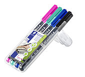 STAEDTLER box containing 4 Lumocolor permanent in assorted colours