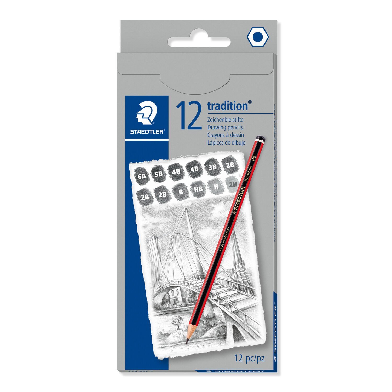 Staedtler 110 Tradition Graphite Pencil 4B Box 12