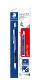 Blistercard containing 1 mechanical pencil, line width 0.7 mm in assorted barrel colours and 1 lead tube Mars micro carbon 250 07-HB free of charge