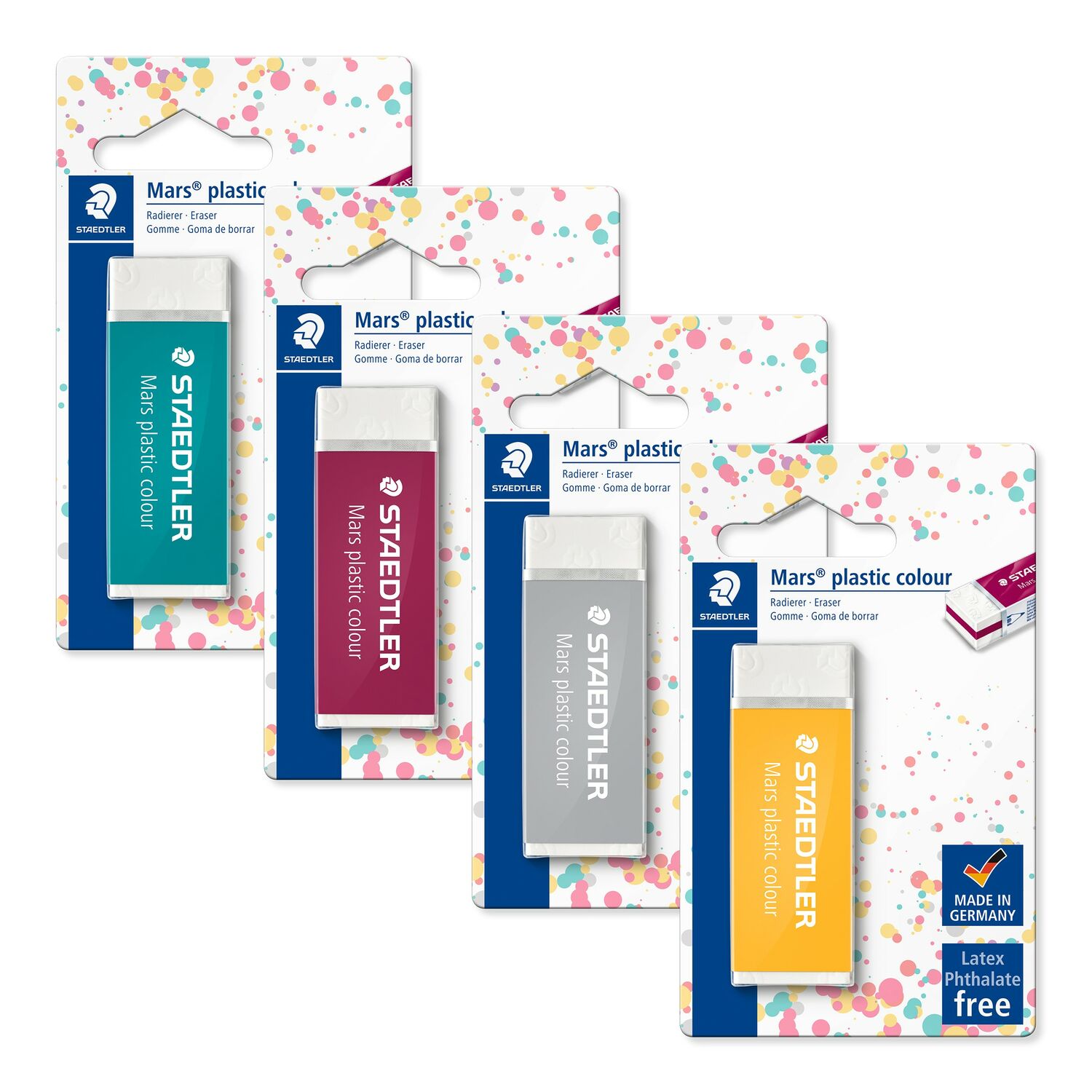 Mars® plastic colour 526 50 E1 - Eraser in premium quality Blistercard containing 1 eraser 526 50 E1