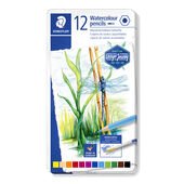 STAEDTLER® 146 10C Metalletui mit 12 Aquarellstiften in sortierten Farben