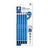Blistercard containing 5 jumbo drawing pencils in assorted degrees
