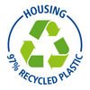 Housing 97% recycled plastic