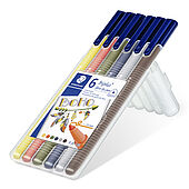 STAEDTLER box containing 6 triplus color in assorted colours, Boho