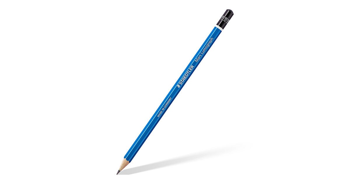 STAEDTLER Mars Lumograph Art Drawing Pencils, 12 Pack Graphite Pencils in  Metal Case, Break-Resistant Bonded Lead, 100 G12,Silver/Blue