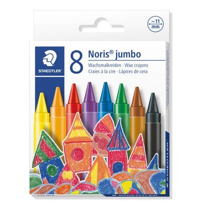 Pack of 8 Staedtler 229 NC8 Noris Club Jumbo Wax Crayon