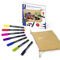 Mixed Drawing Set containing 7 Lumocolor permanent in assorted colours and assorted line widths M, B and a kraft paper pouch for colouring