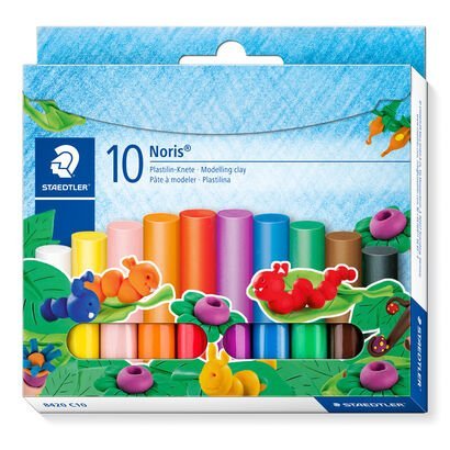 Caja de cartón contiene 10 colores surtidos