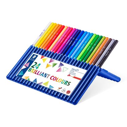 STAEDTLER box de 24 crayons de couleur triangulaires assortis