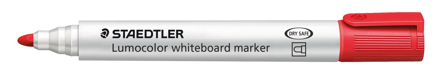 2 mm line Width Set of 6 Markers Staedtler Lumocolor 351 Whiteboard Marker Bullet Tip Approx 351 WP6X can be Wiped Dry and Residue- by whiteboards Made in Germany high Quality
