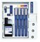 Mars® matic 700 - Technical pen Set containing 4 technical pens, line width 0.25, 0.35, 0.5, 0.7, compass adapter, drawing ink bottle 745 R-9 and template attachment for simplifying work with templates