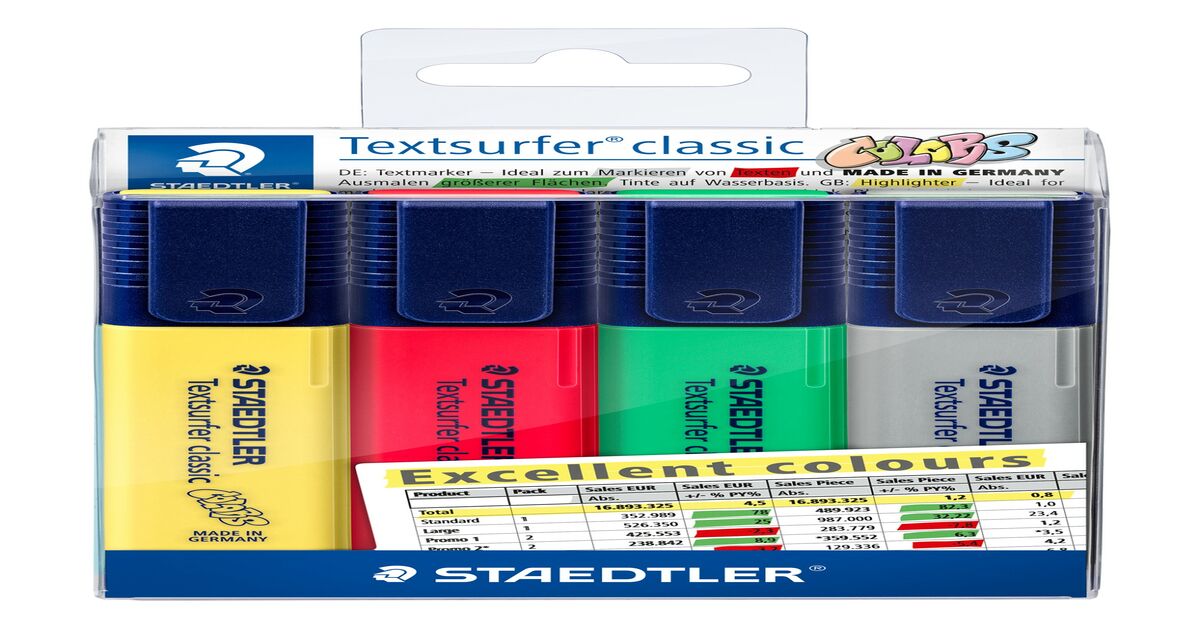 Leuchtmarker 10er Etui classic COLORS Textmarker Staedtler® 364 CWP10 