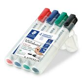 STAEDTLER box containing 4 Lumocolor whiteboard marker in assorted colours